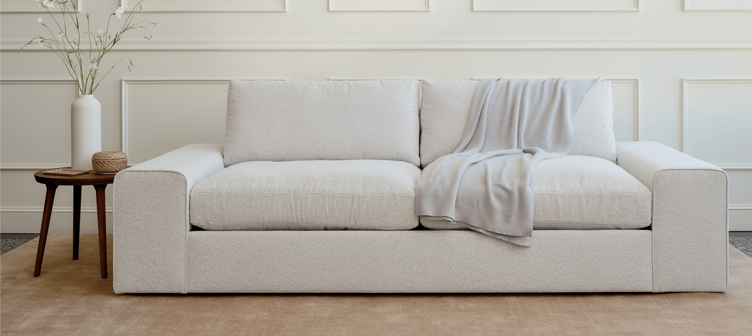 Medley Blumen Sofa in Natural Latex and Wool