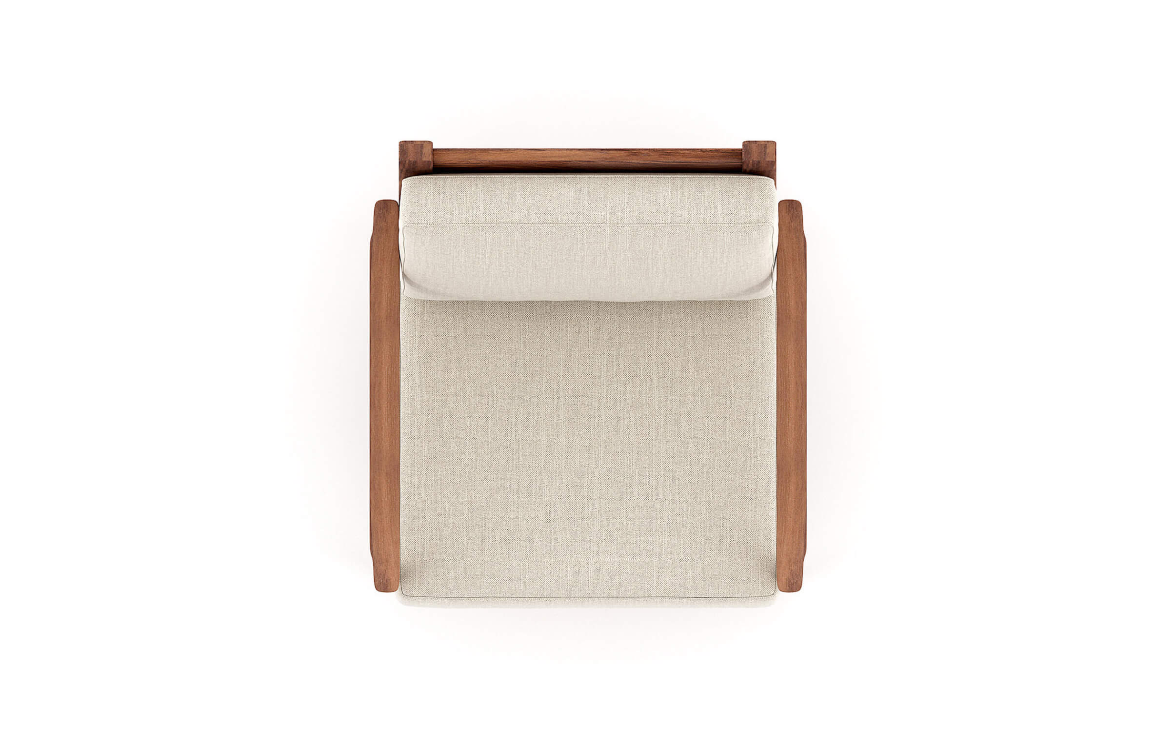 G: EIM Chair in Walnut and beige fabric