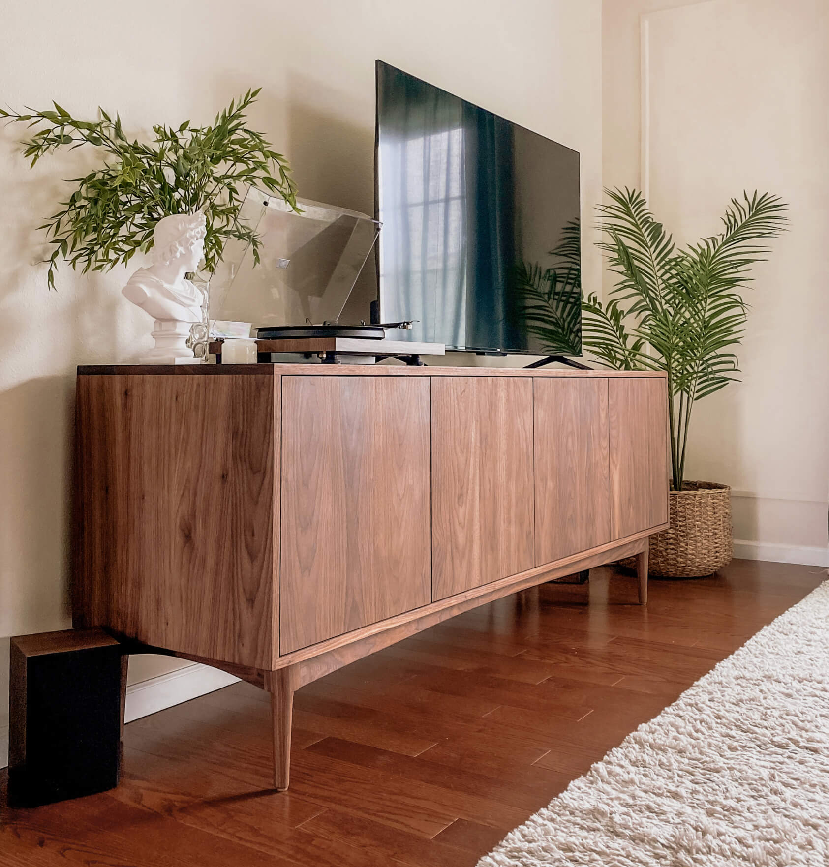 IRL: Emilia Credenza in Walnut: image courtesy of @saffronavenue