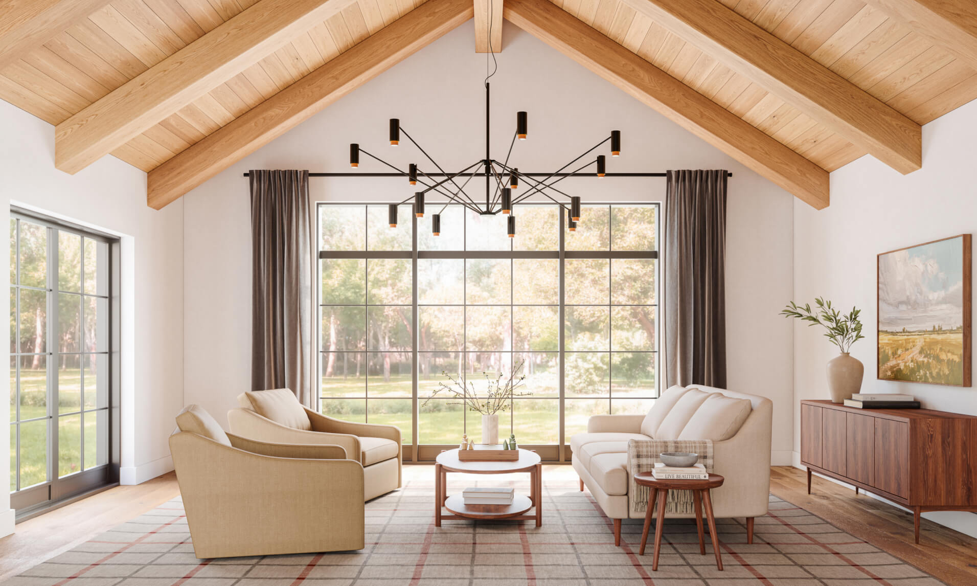 IRL: Iris Oval Coffee Table shown in Walnut