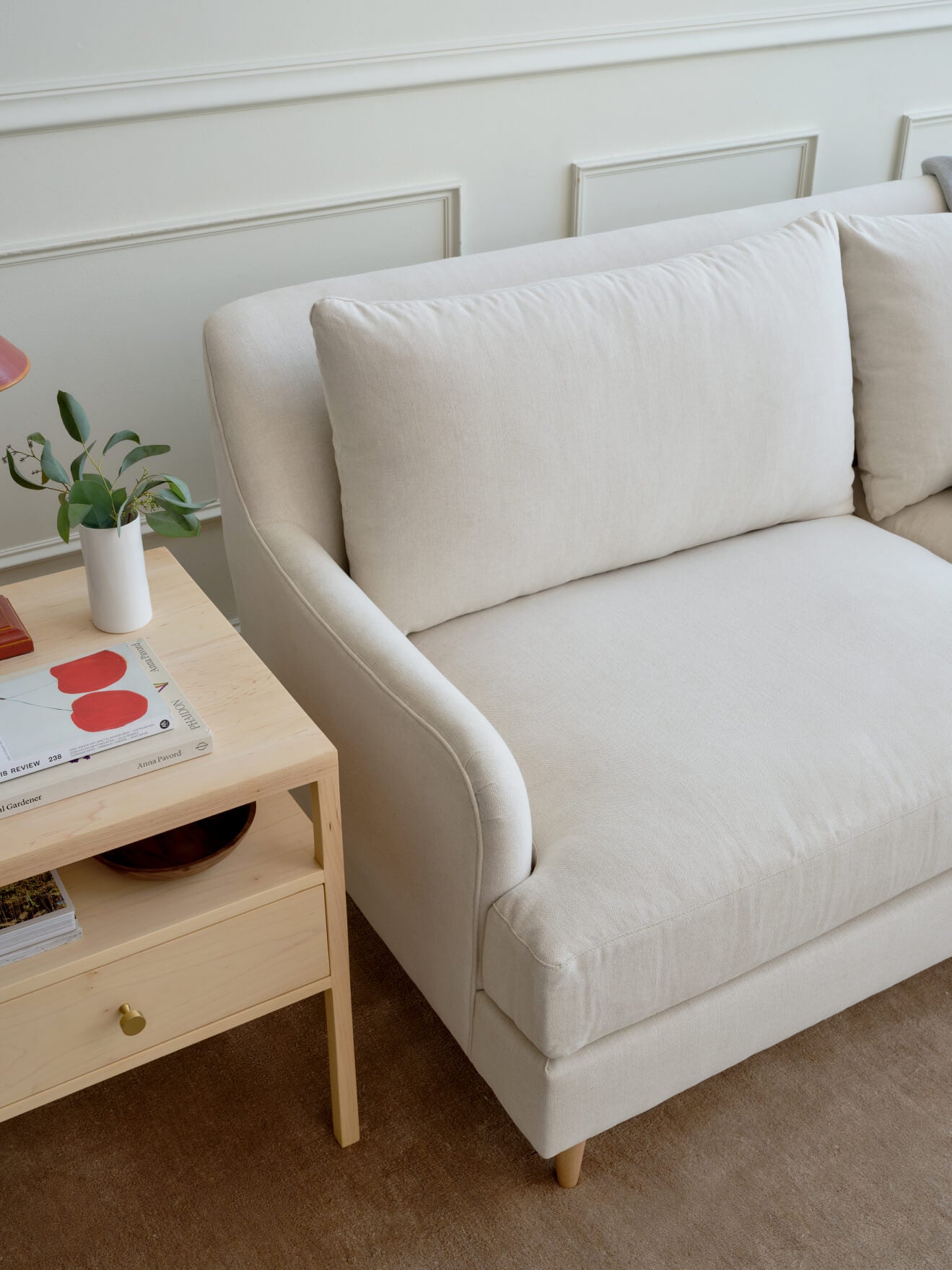 IRL: Kaydan Sofa in Juneberry Porridge