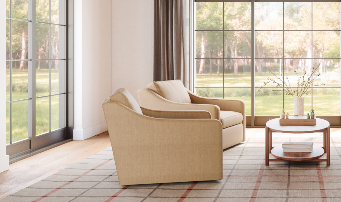 IRL: Meera Chair in golden fabric