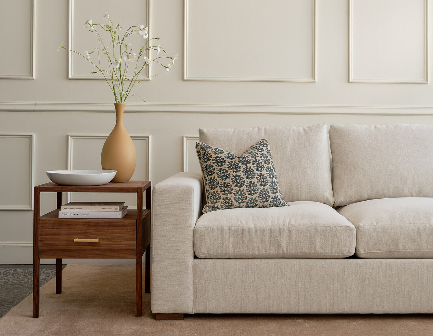 IRL: Shown in walnut with the Rio Sofa