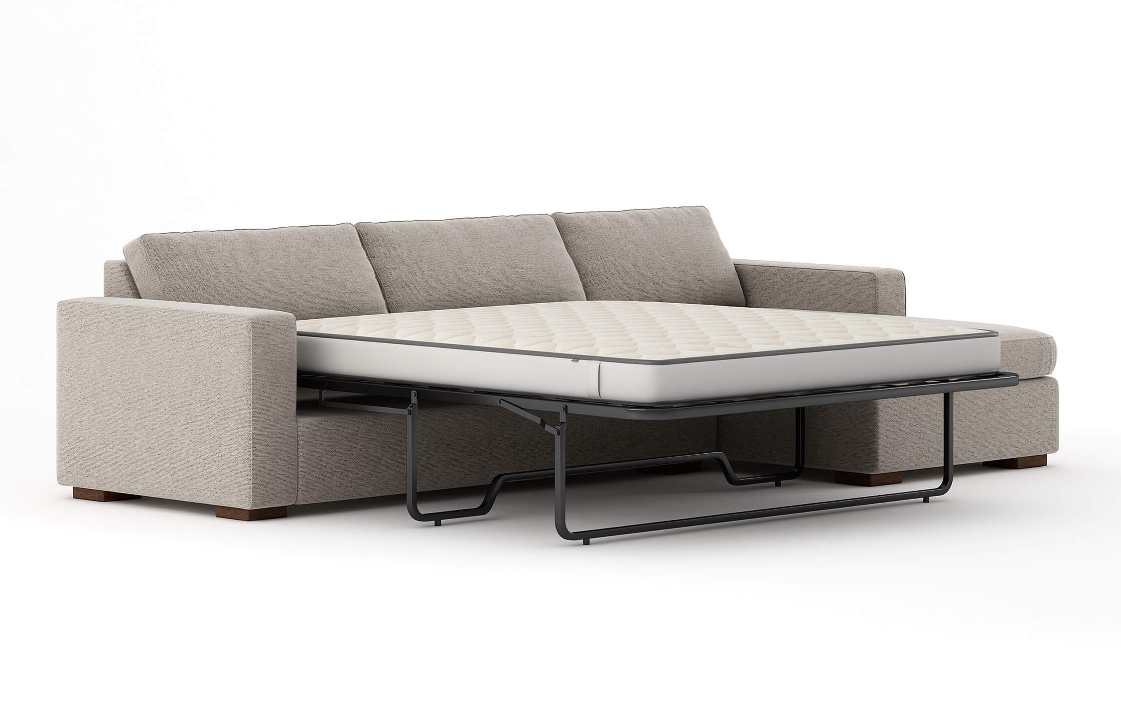 G: Rio Chaise Right Sleeper Sectional in Alpine Haze fabric