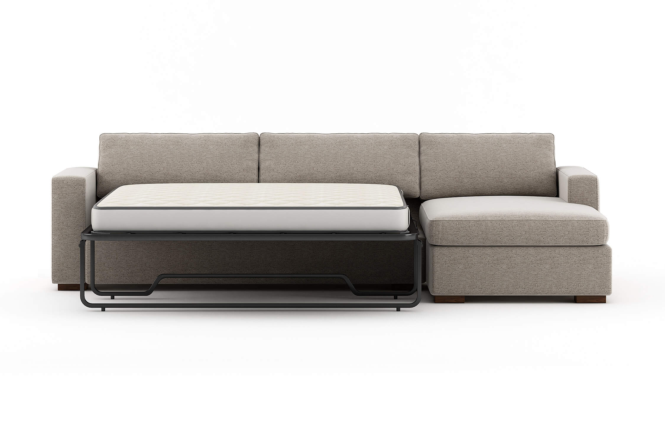 G: Rio Chaise Right Sleeper Sectional in Alpine Haze fabric