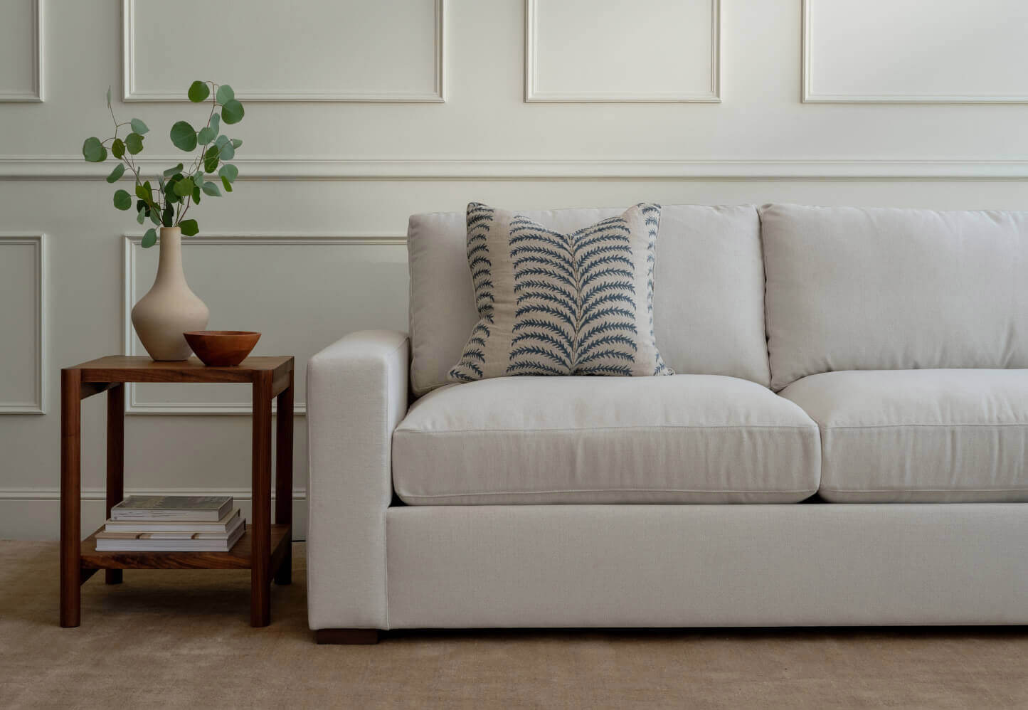 Rio Sectional in Alpine Oyster fabric