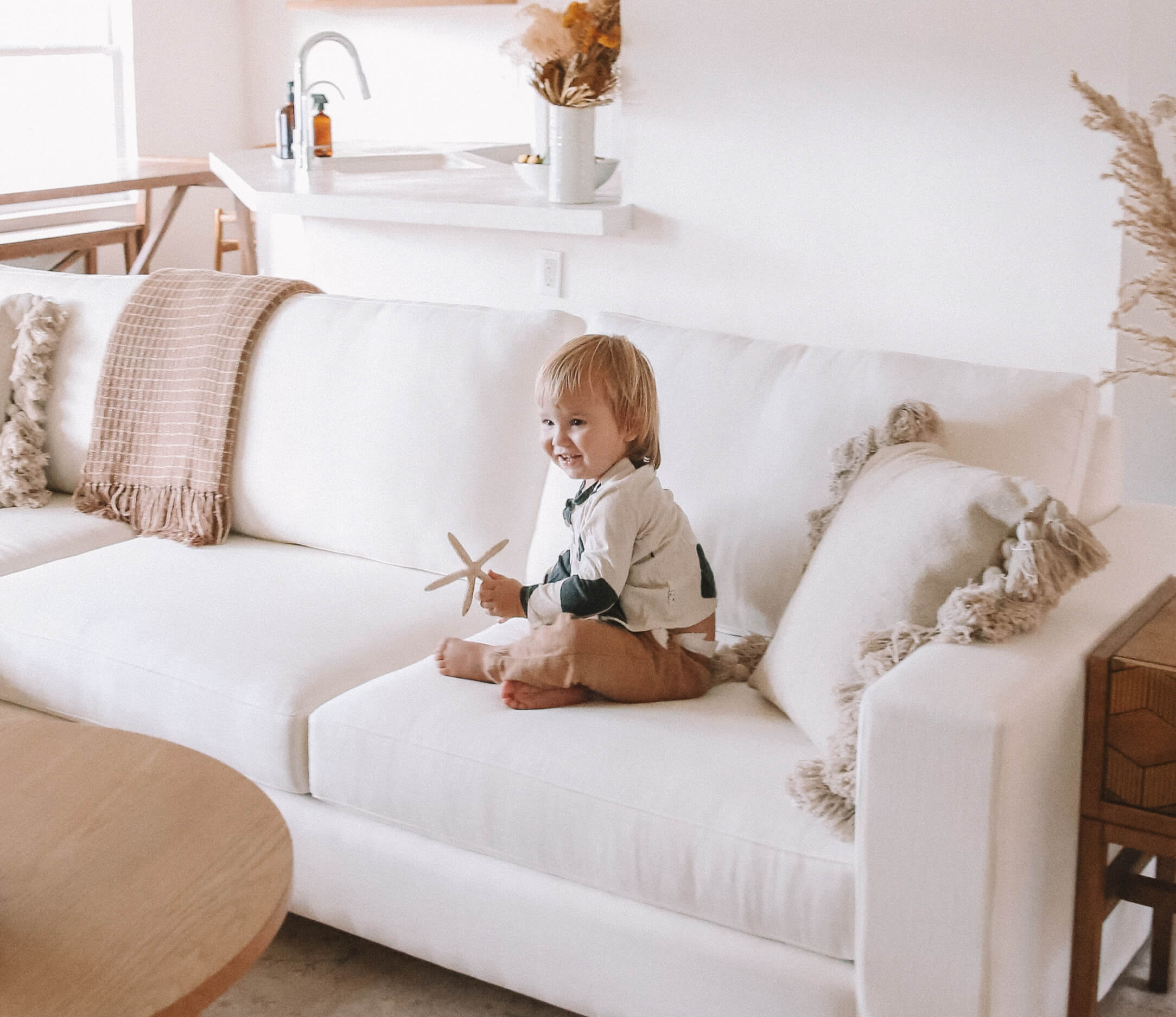 IRL: Rio Chaise Sectional in Mahonia Pearl