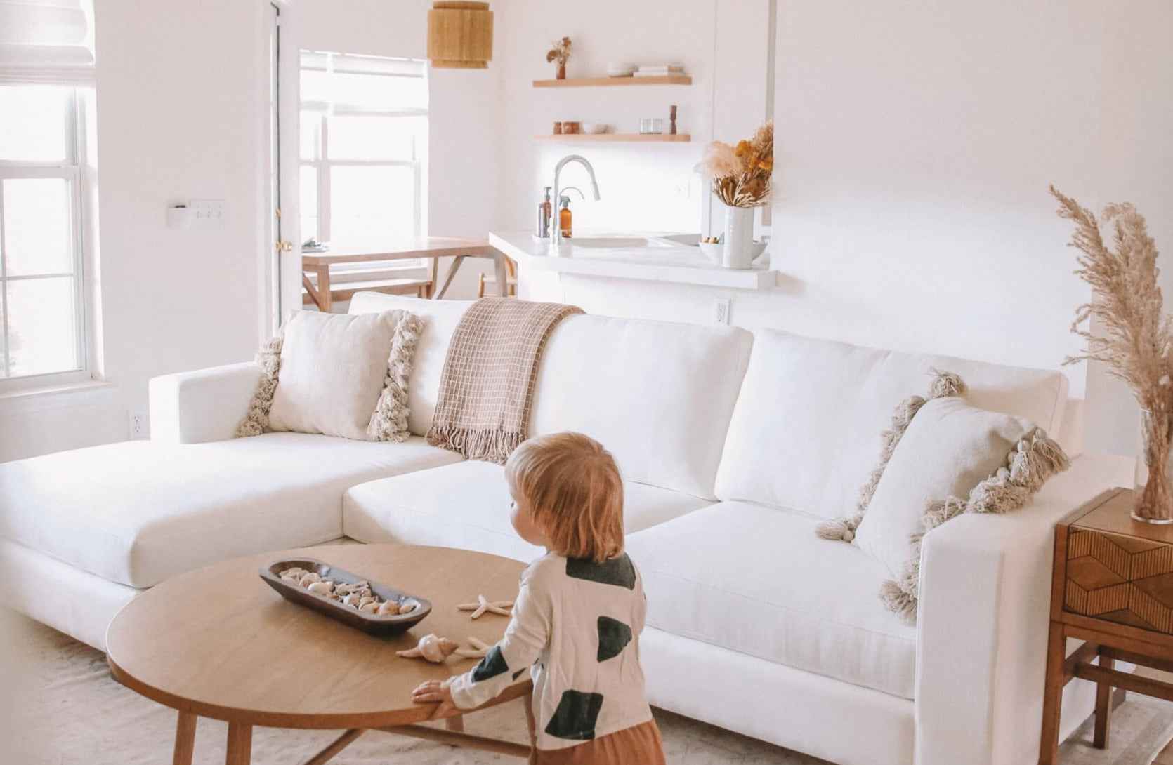 IRL: Rio Chaise Sectional in Mahonia Pearl