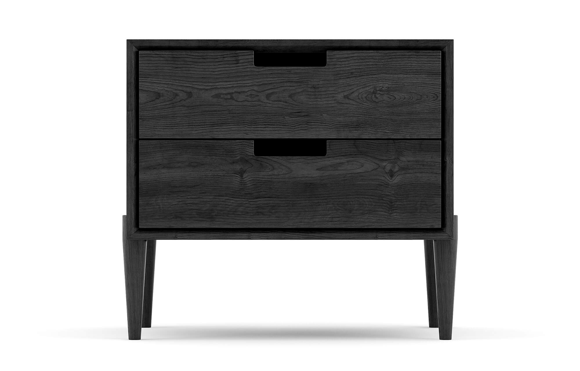 Shown in Black Oak with handle cutouts