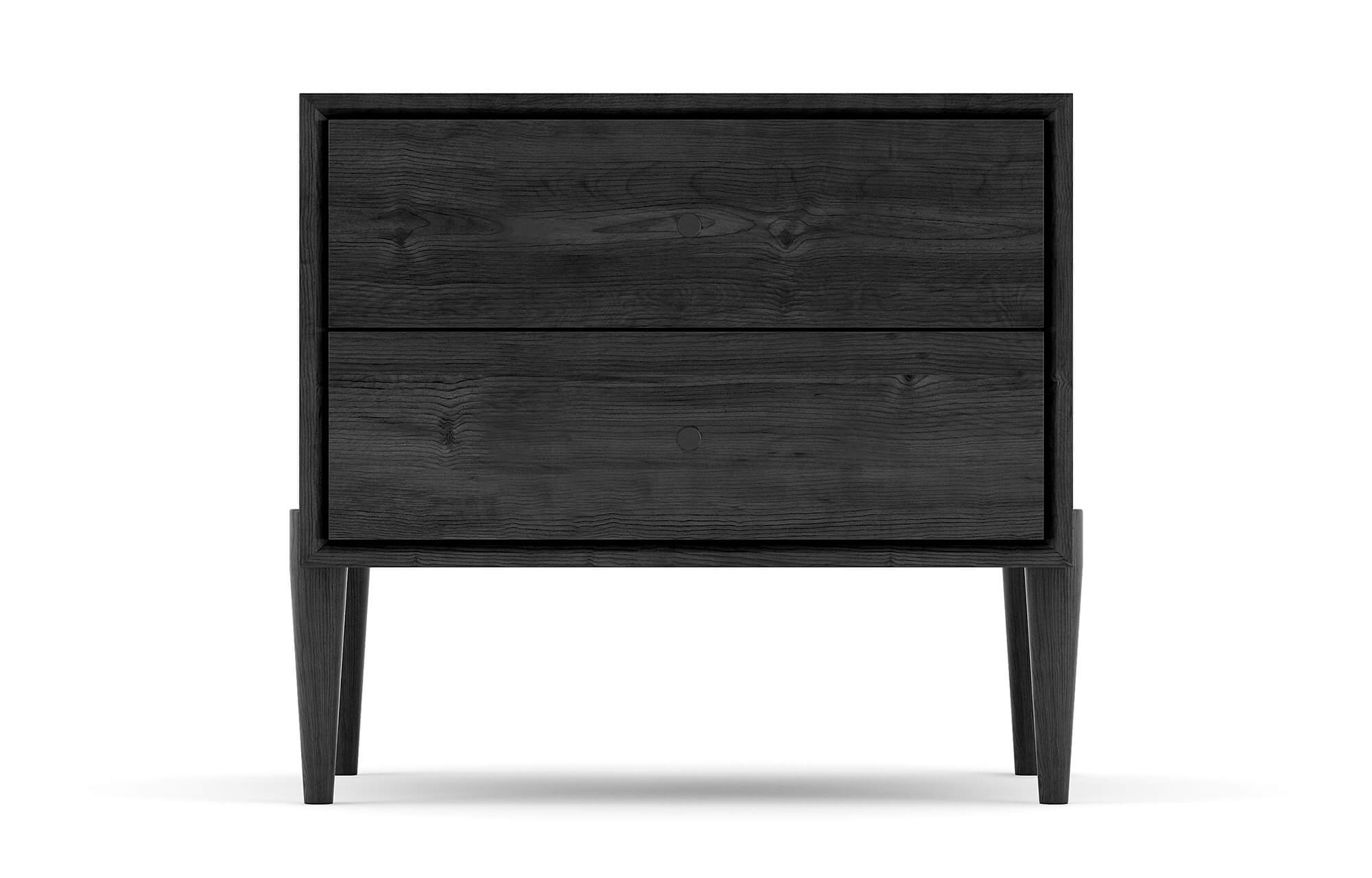Shown in Black Oak with knobs