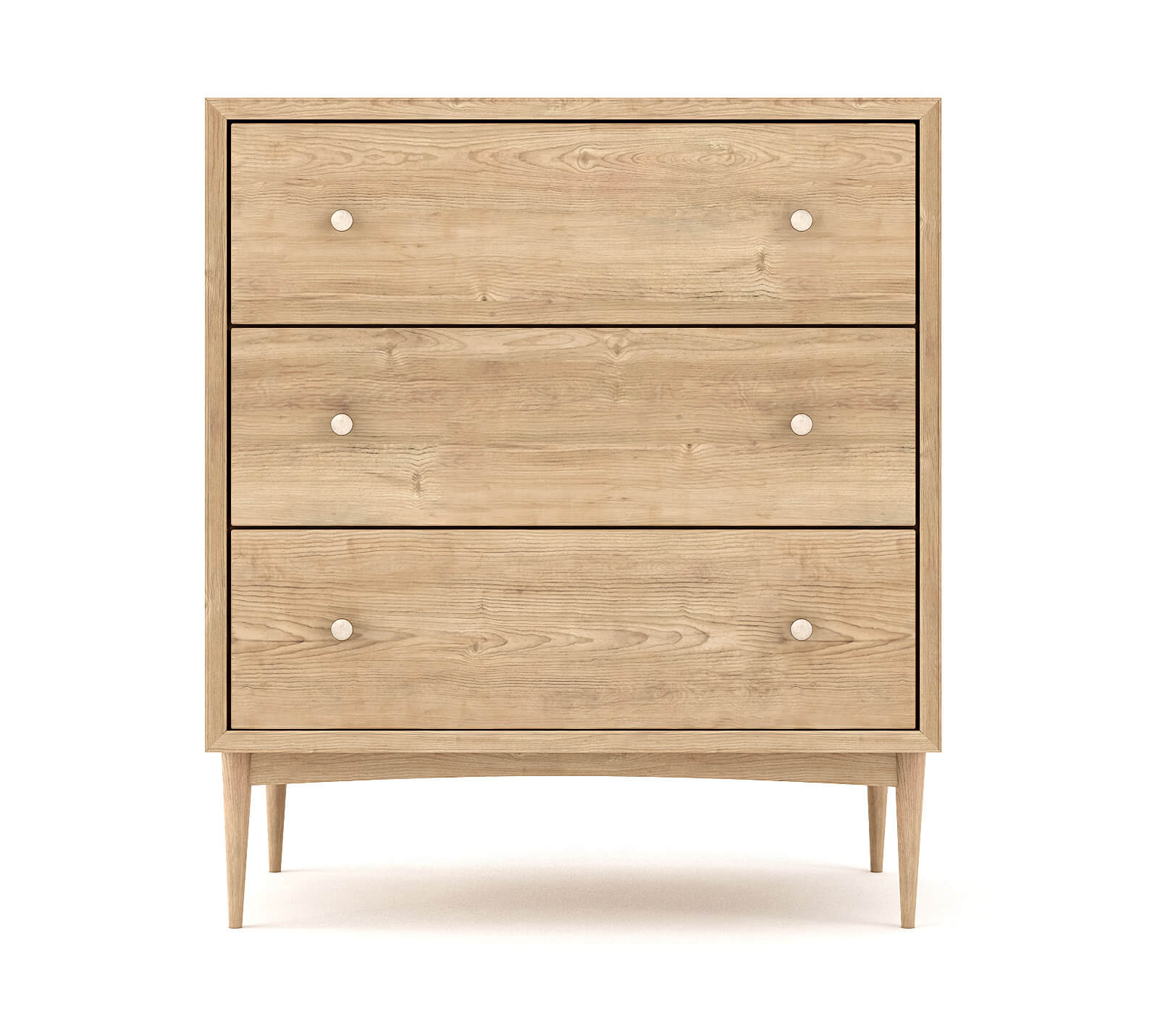 Shown in White Oak with brass knobs
