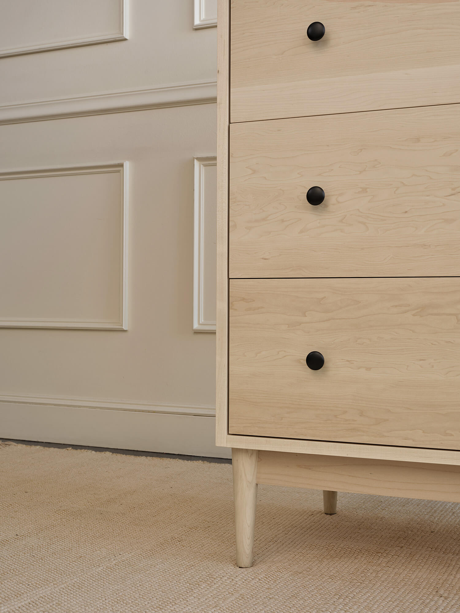 IRL: Atten 4-Door Tall Dresser in maple wood