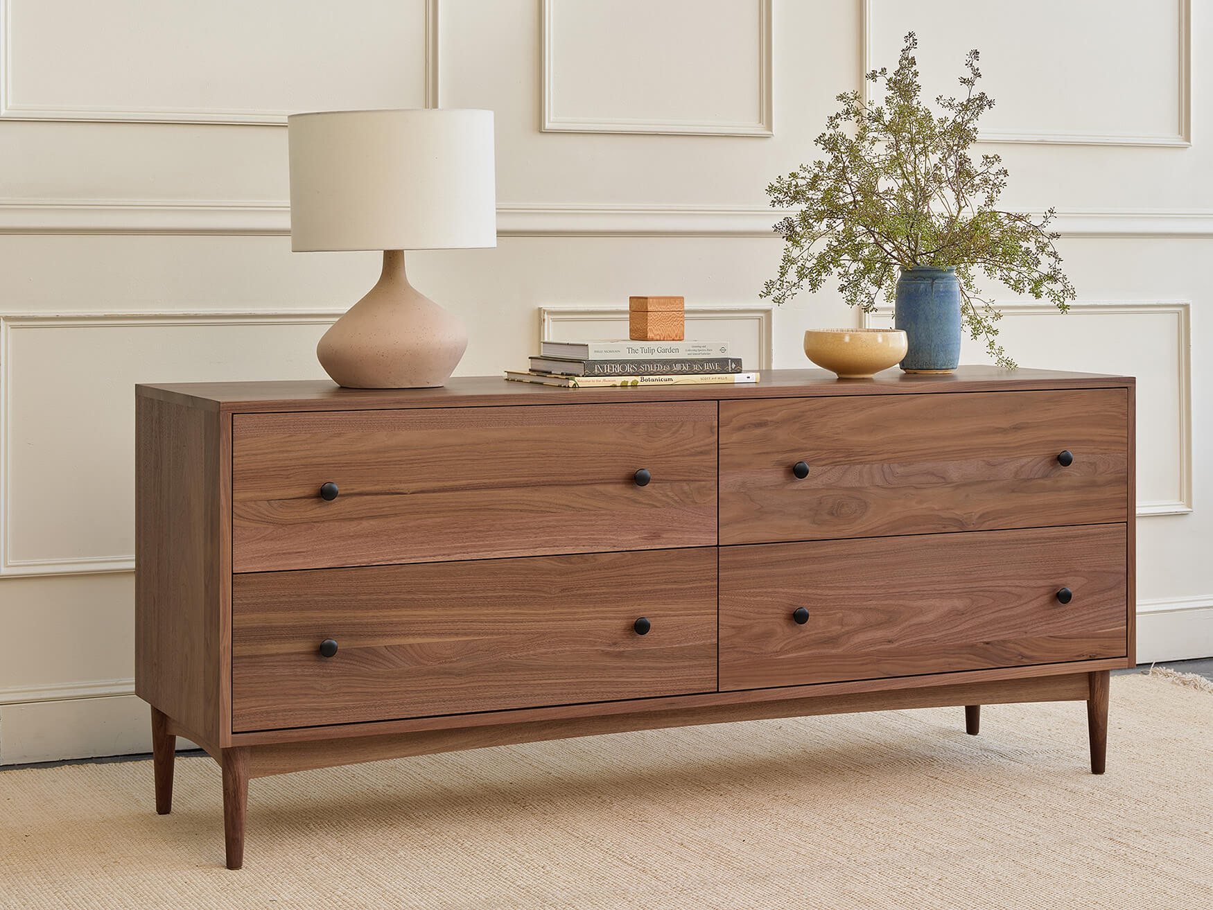 IRL: Atten 4-Door Dresser in walnut
