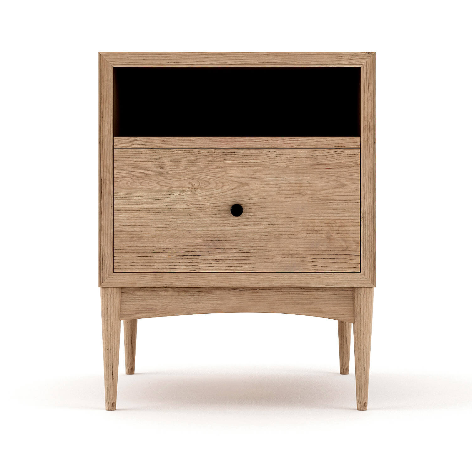 G: Shown in White Oak with matte black knob