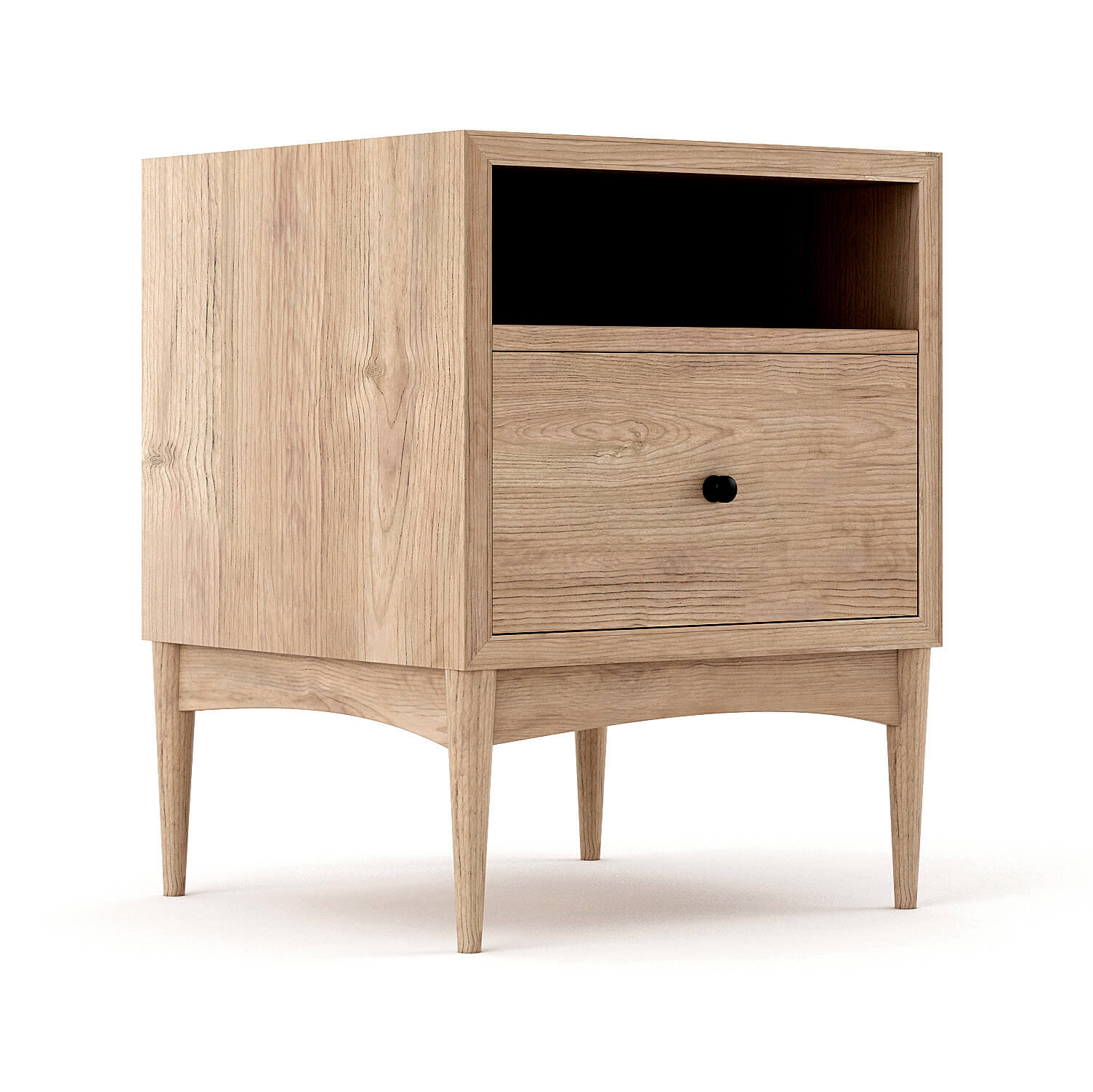 G: Shown in White Oak with matte black knob