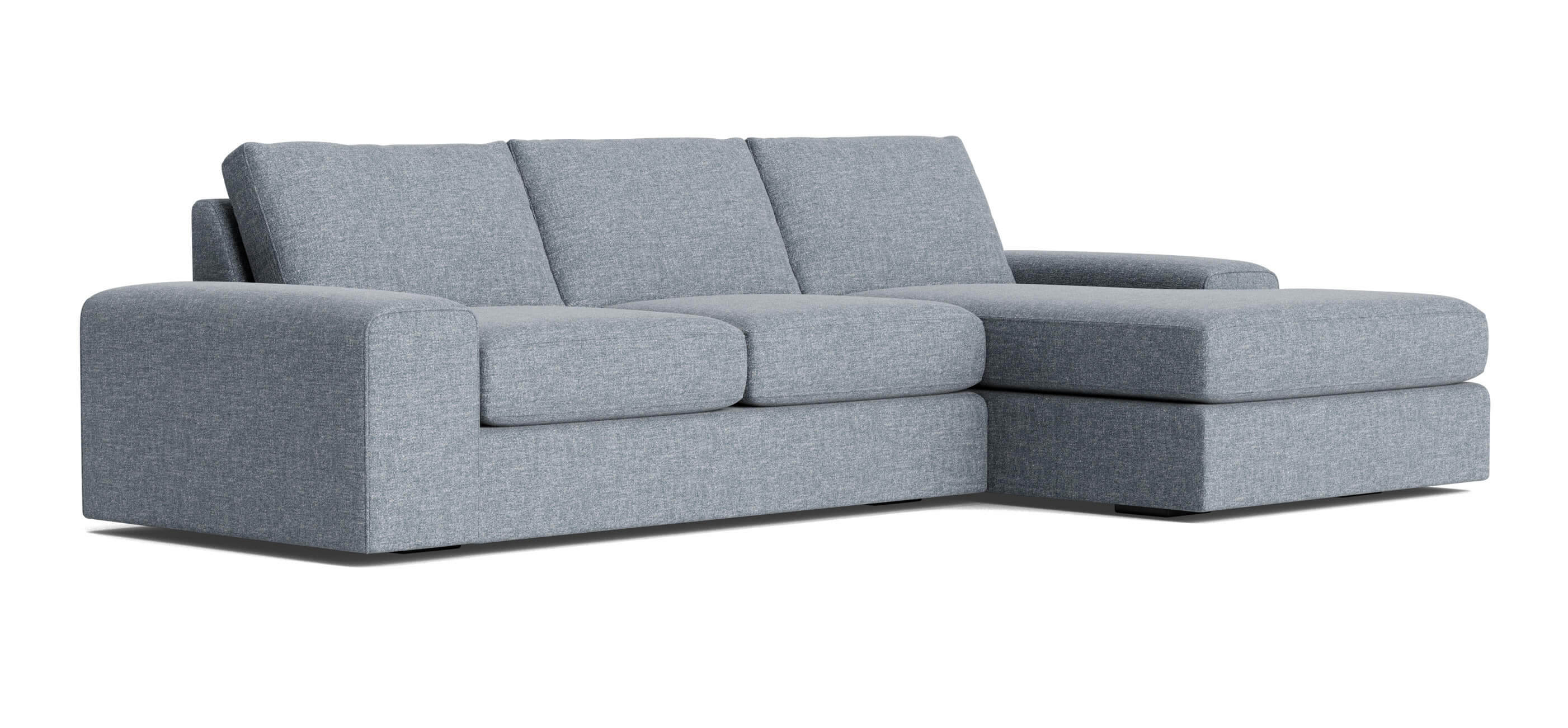 G: Blumen Chaise Right Sectional in Riverbed Stone fabric