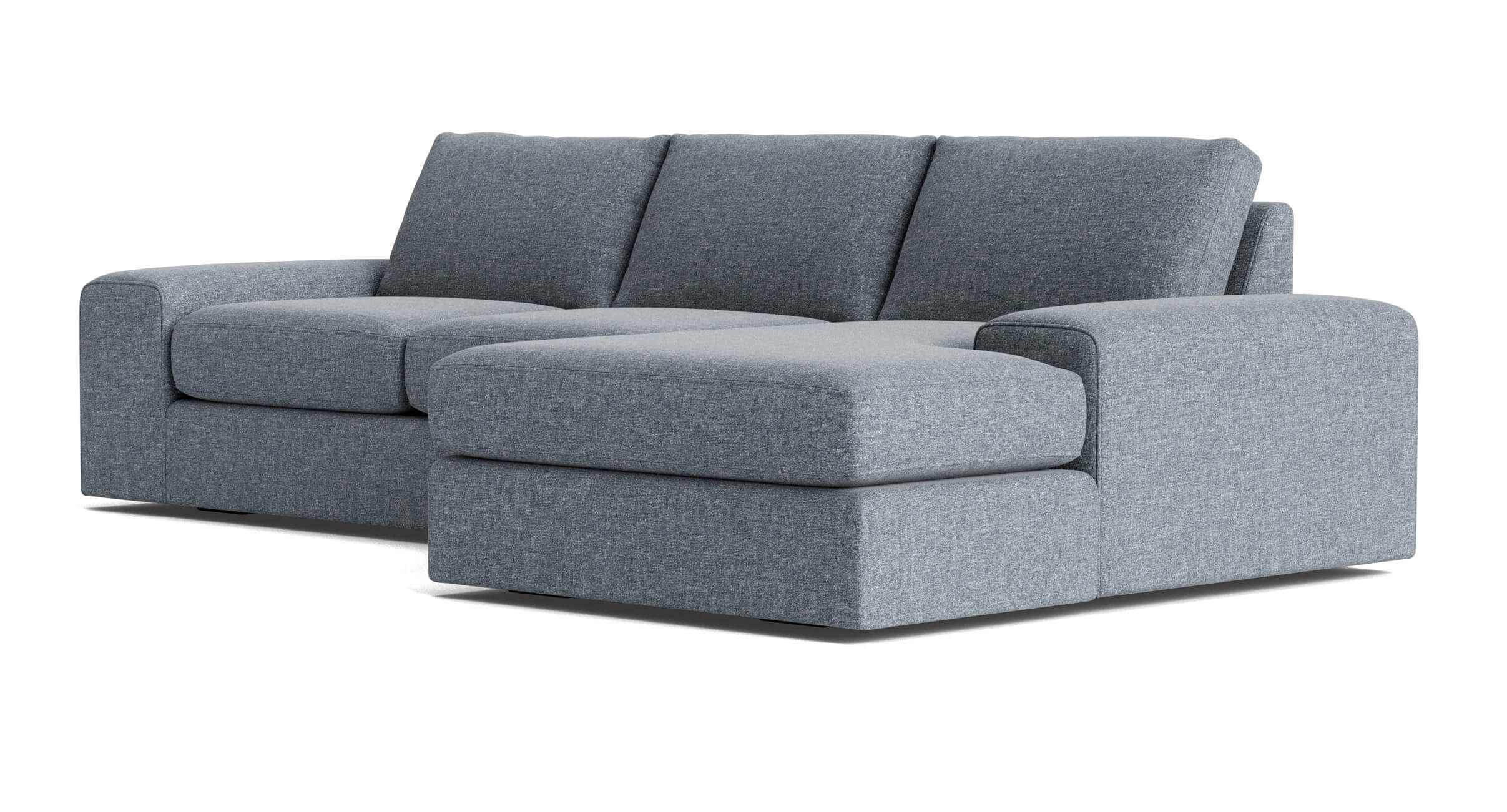 G: Blumen Chaise Right Sectional in Riverbed Stone fabric
