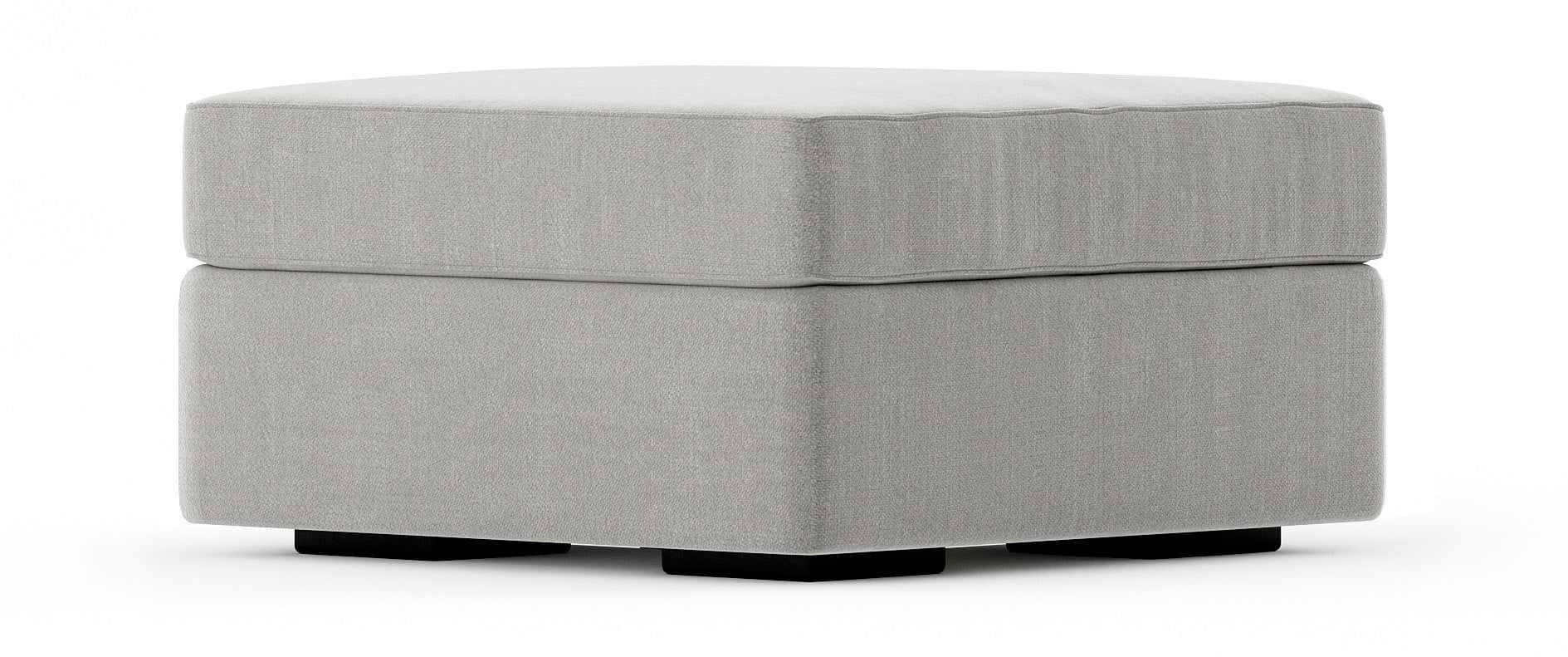 G: Blumen Ottoman in Smart Aluminum fabric