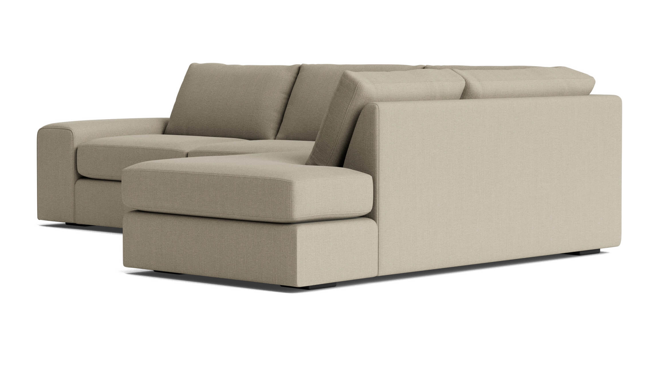 G: Blumen Bumper Right Sectional in Juneberry Pebble fabric