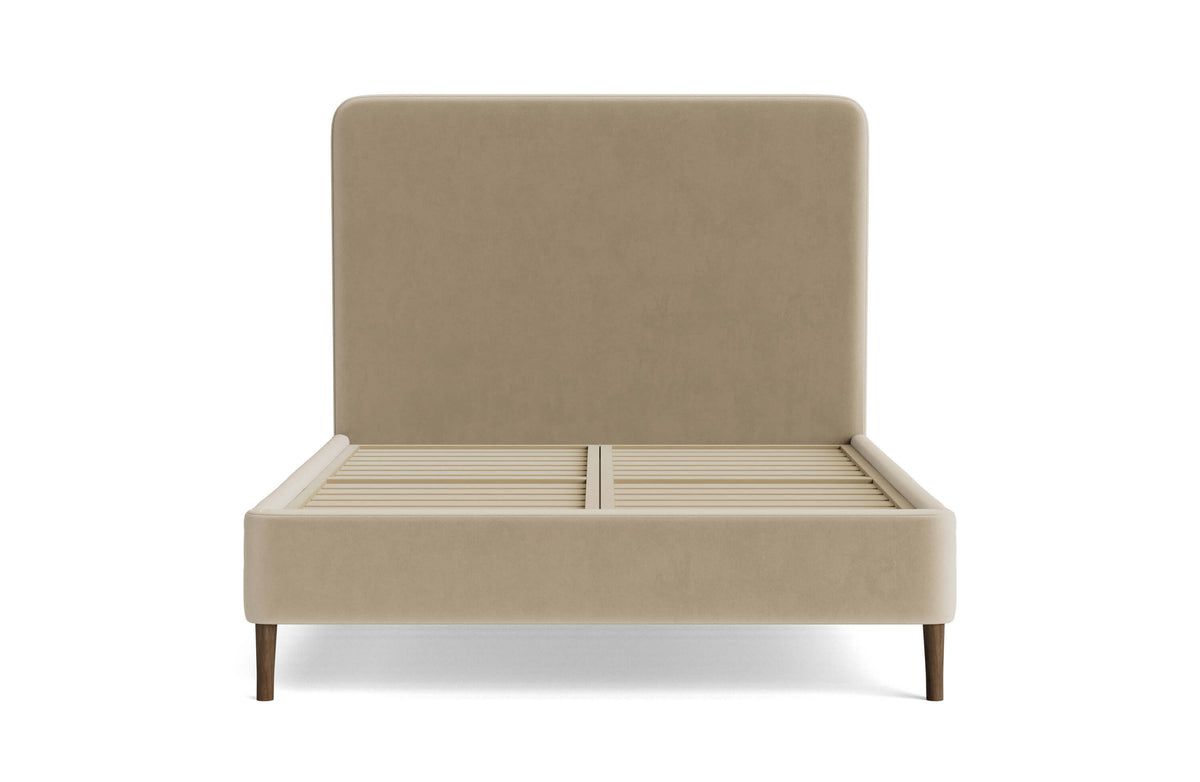 Chloe Queen Bed in Acer Cashew Velvet