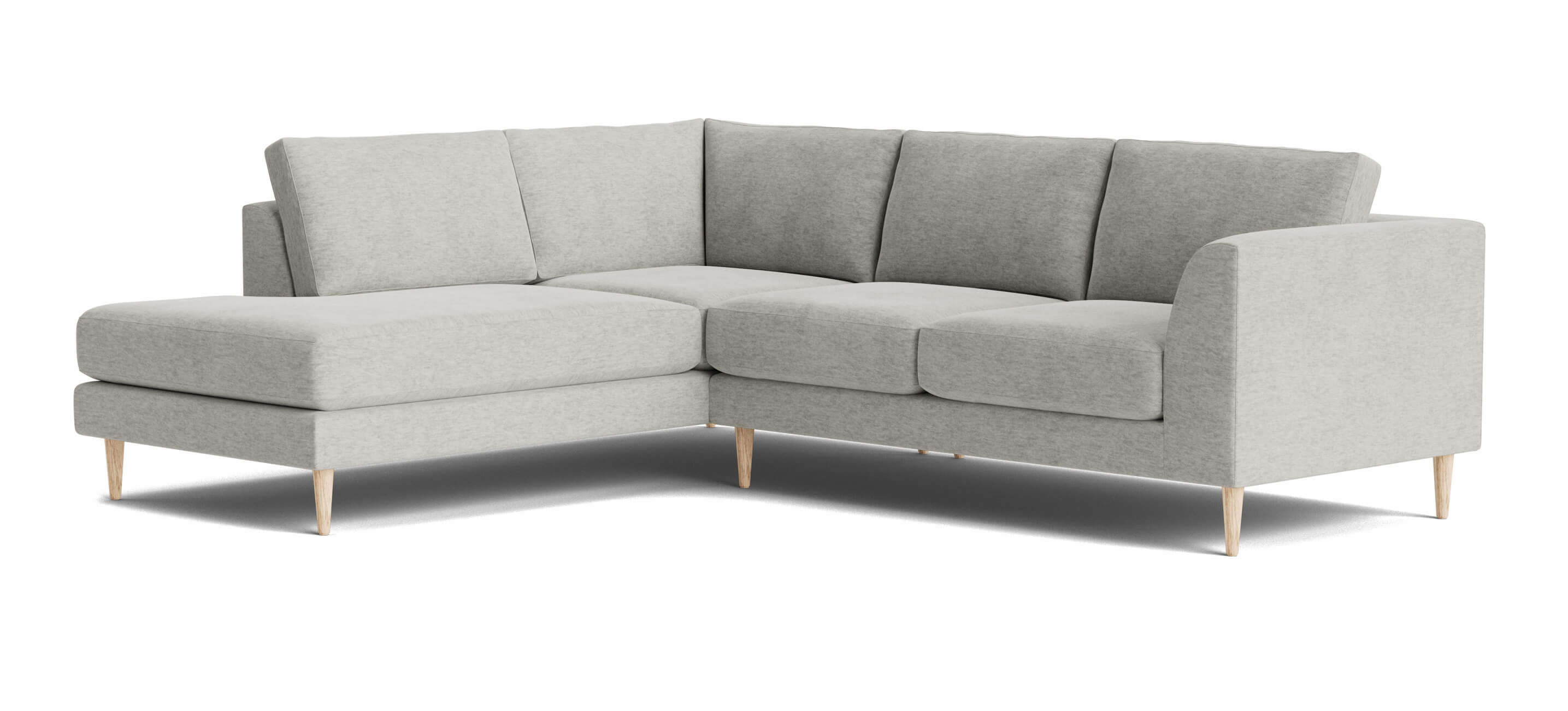 G: Dekayess Bumper Left Sectional in Willow Chenille Hemp fabric