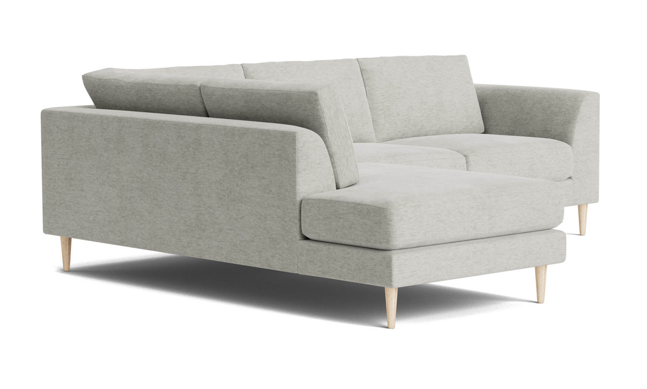 G: Dekayess Bumper Left Sectional in Willow Chenille Hemp fabric