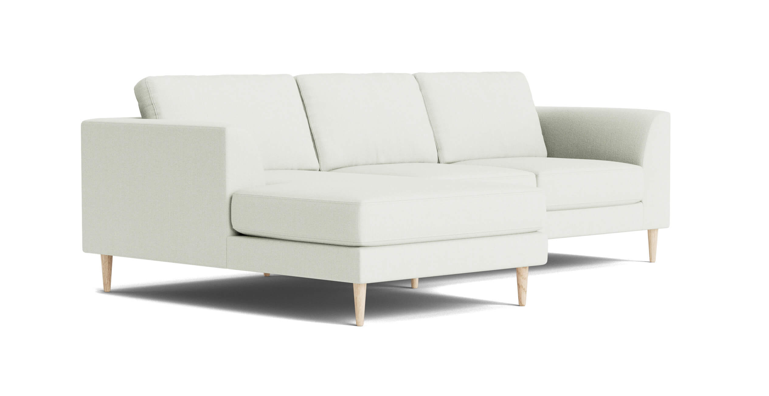 G: Dekayess Chaise Left Sectional in Juneberry Porridge fabric