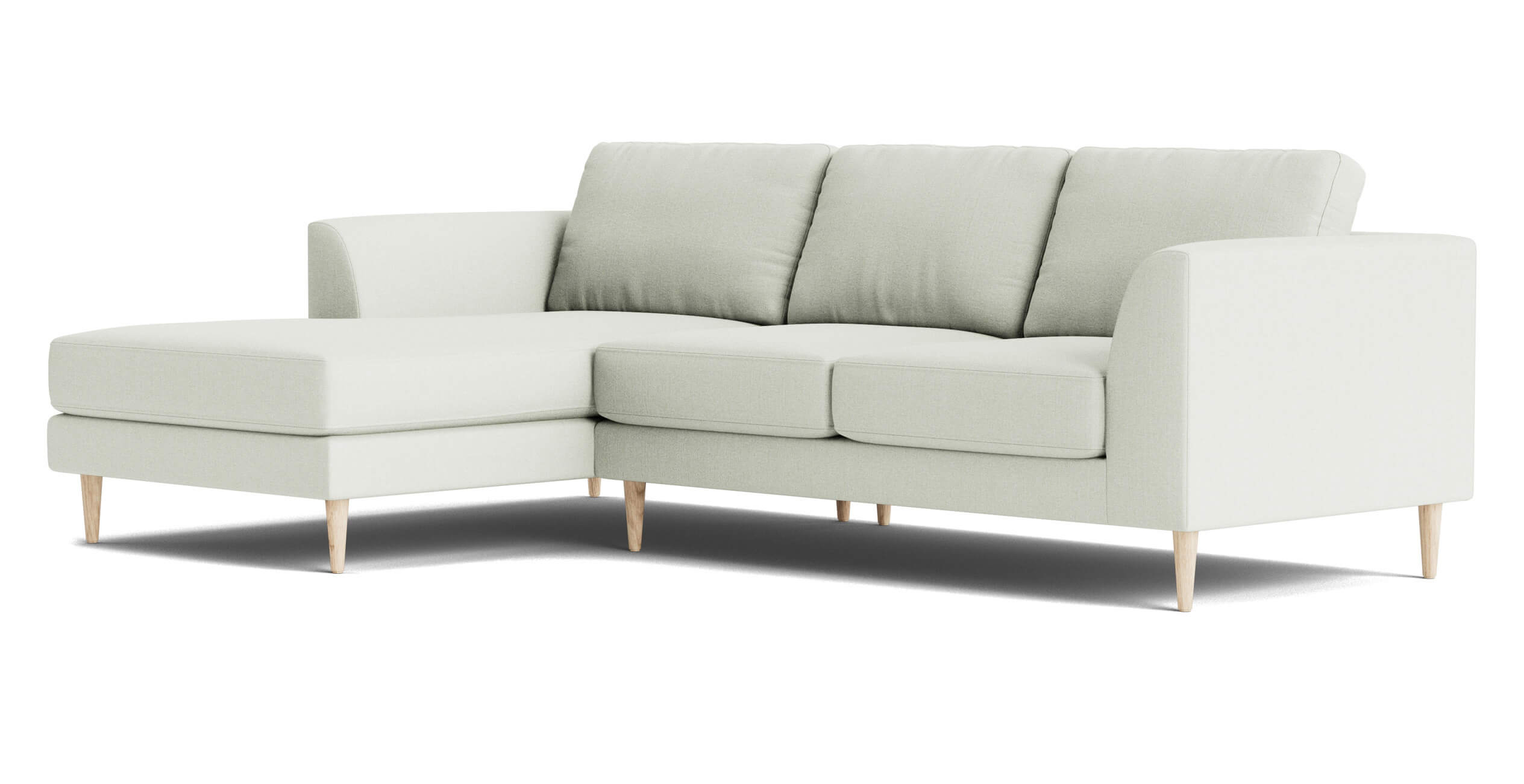G: Dekayess Chaise Left Sectional in Juneberry Porridge fabric