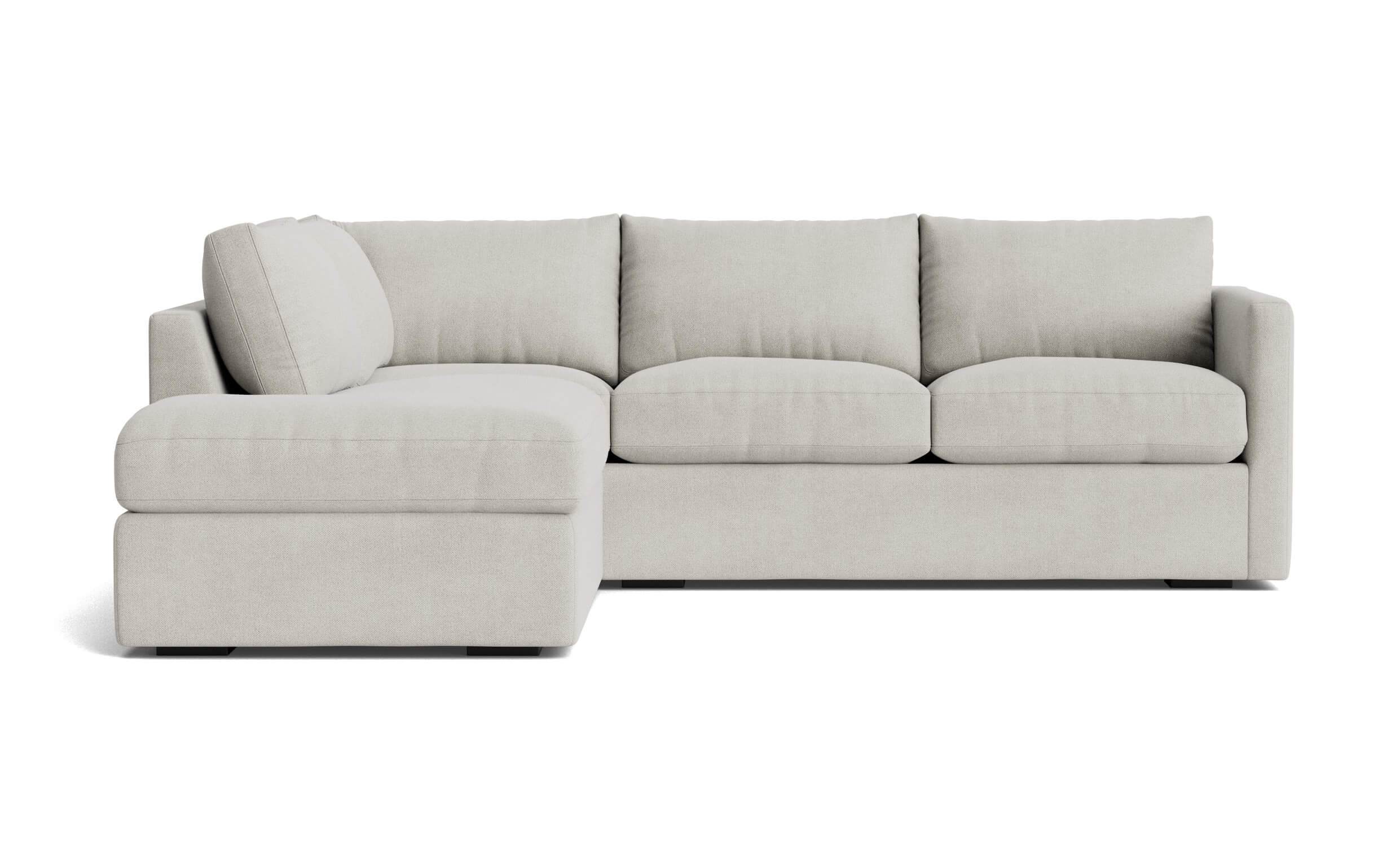 G: Franklin Bumper Sectional in Stonecrop Heavy-Weight Linen Natural fabric