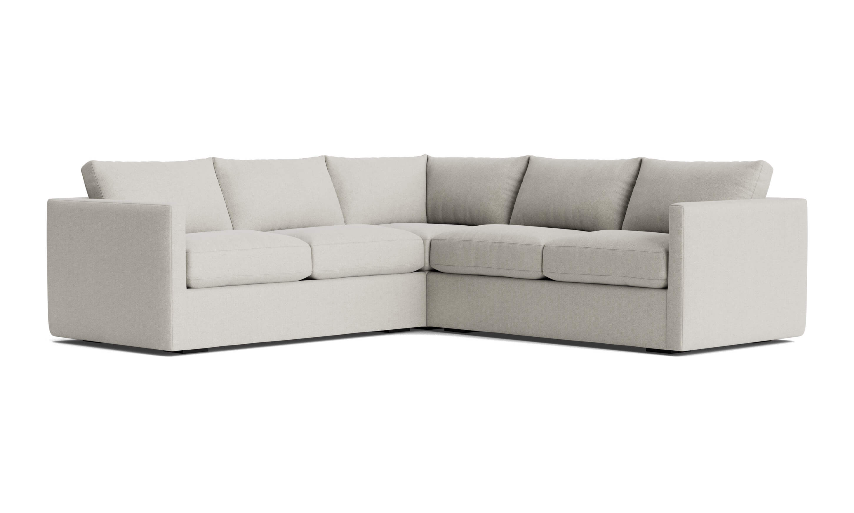 G: Franklin Corner Sectional in Stonecrop Heavy-Weight Linen Natural Fabric