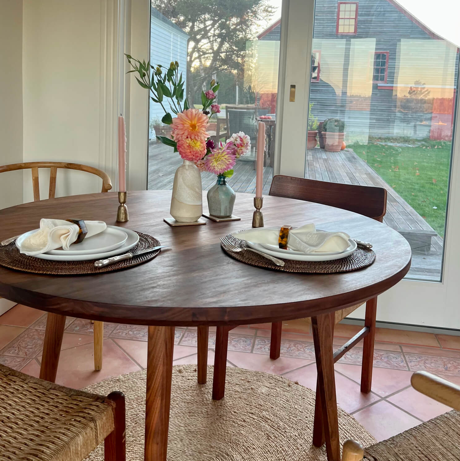IRL: Voya Dining Table in Walnut