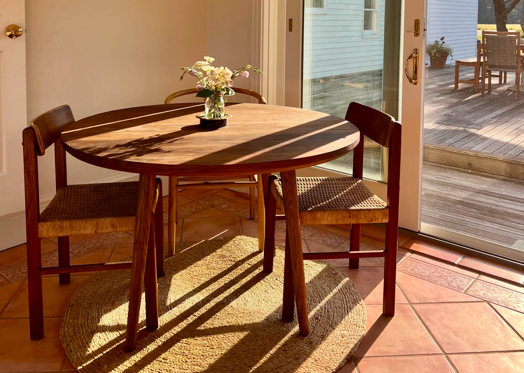 IRL: Voya Dining Table in Walnut