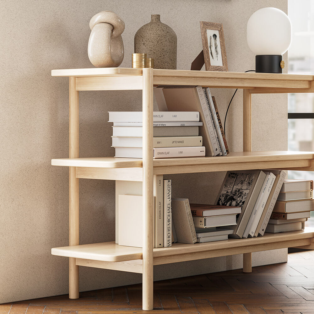 Iris solid wood side table in maple