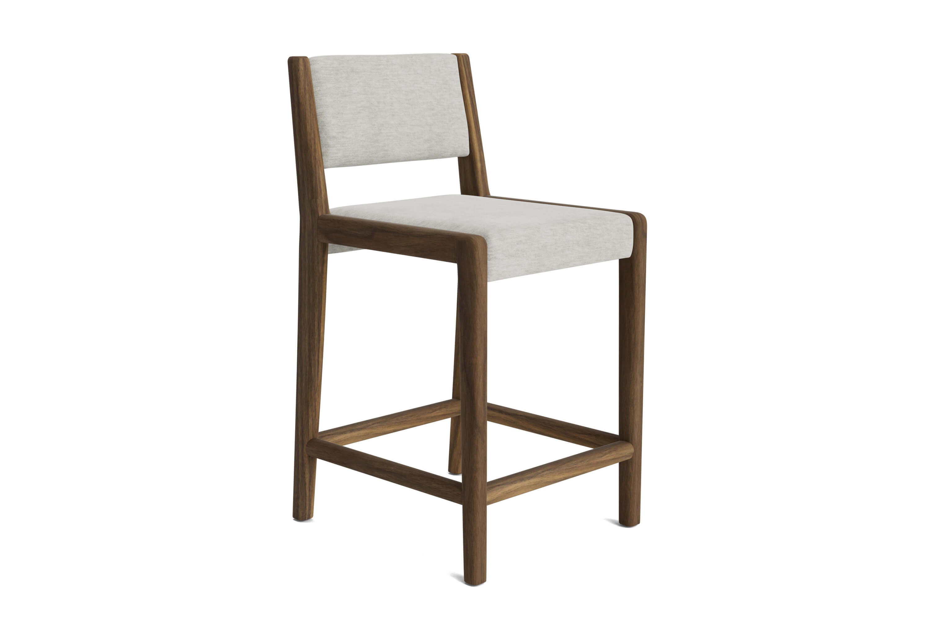 G: Shown in walnut with Willow Chenille Hemp fabric