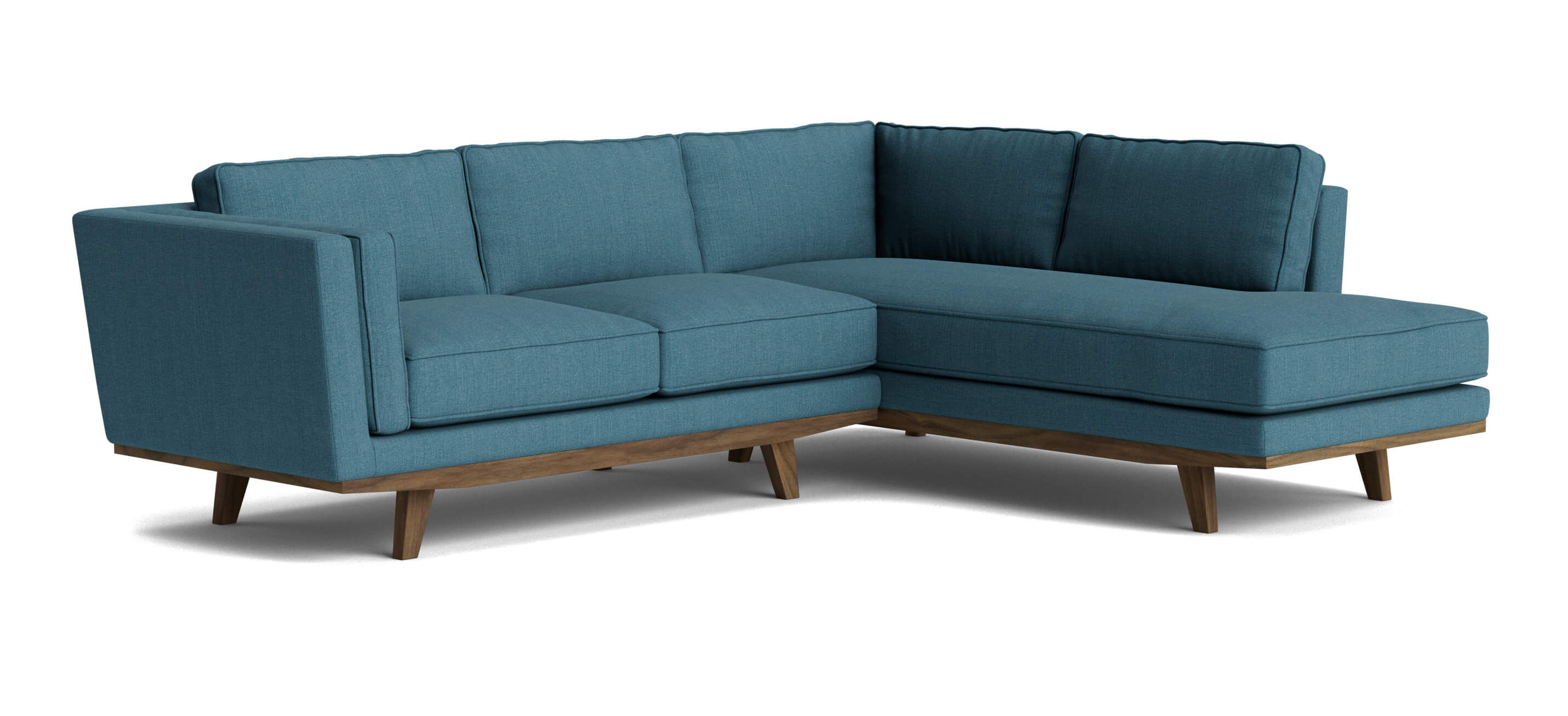 G: Kirnik Bumper Right Sectional in Juneberry Tarragon fabric