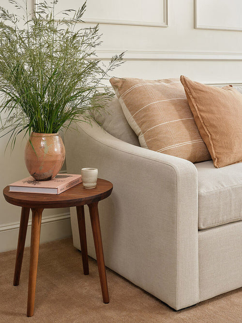 IRL: Meera Chair in Huckleberry Chenille Sorrell fabric