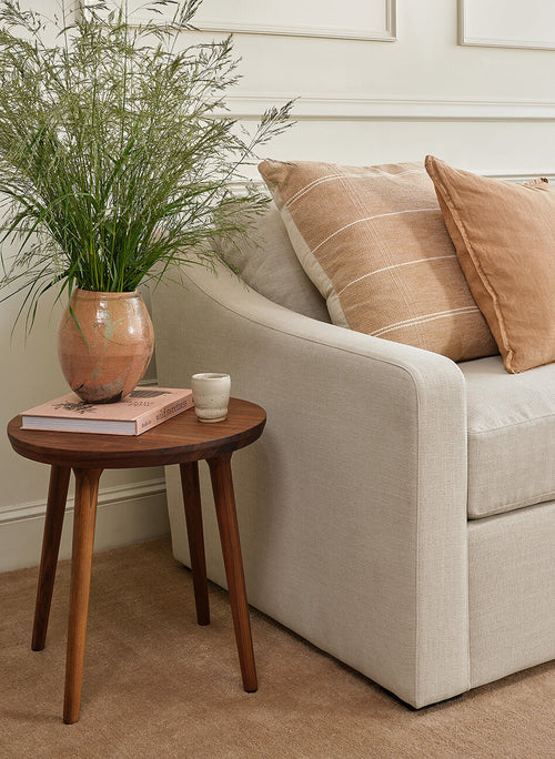 IRL: Meera Chair in Huckleberry Chenille Sorrell fabric