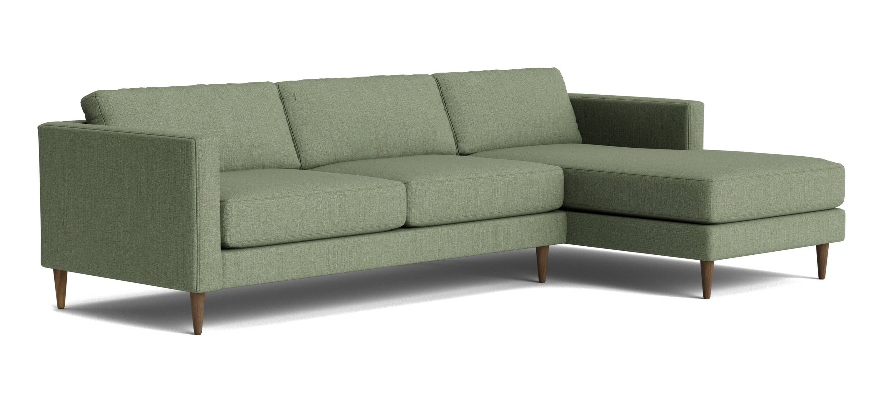 G: Mota Chaise Right Sectional in Juneberry Tarragon fabric