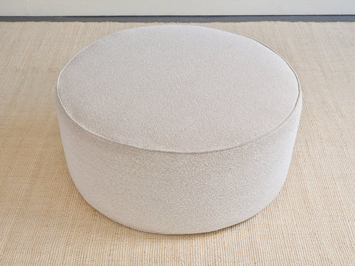IRL: Norah Ottoman in Poplar Boucle Vanilla fabric