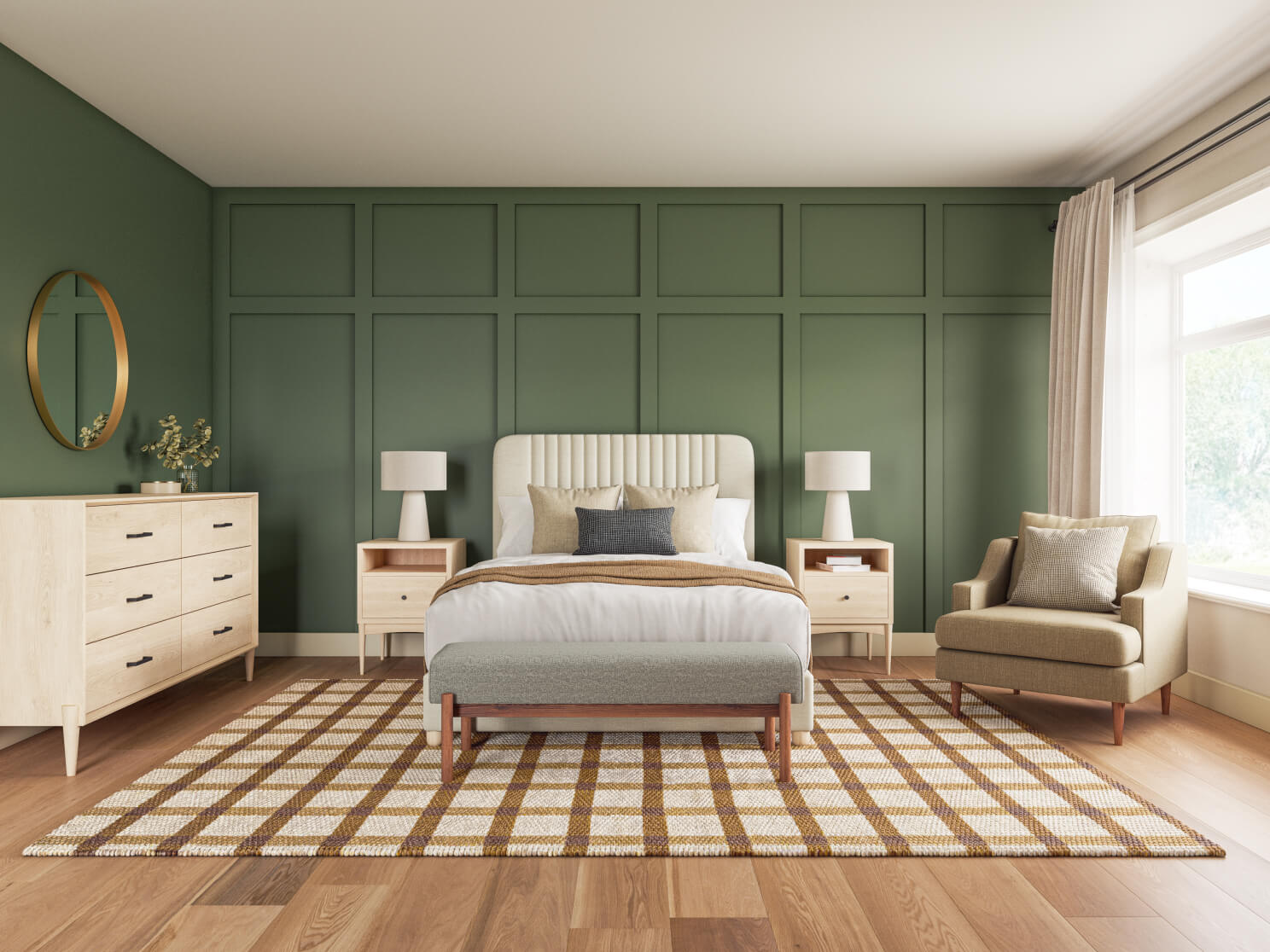 Pippen Bed with Atten nighstand