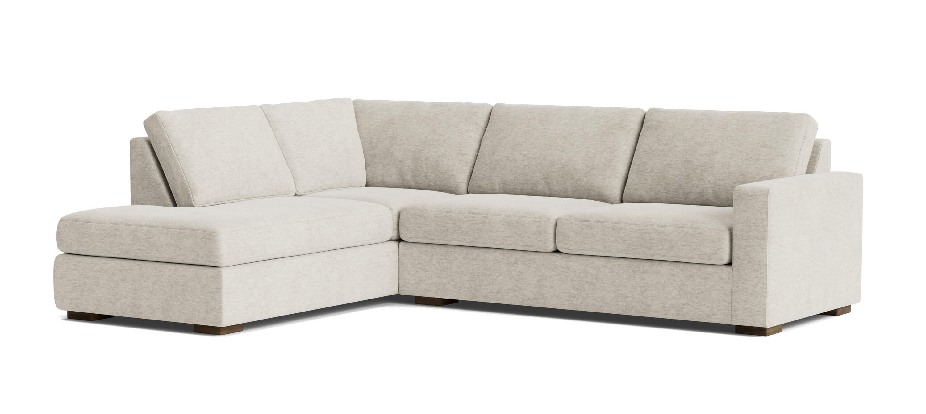 G: Rio Bumper Sleeper Sectional in Willow Chenille Linen fabric
