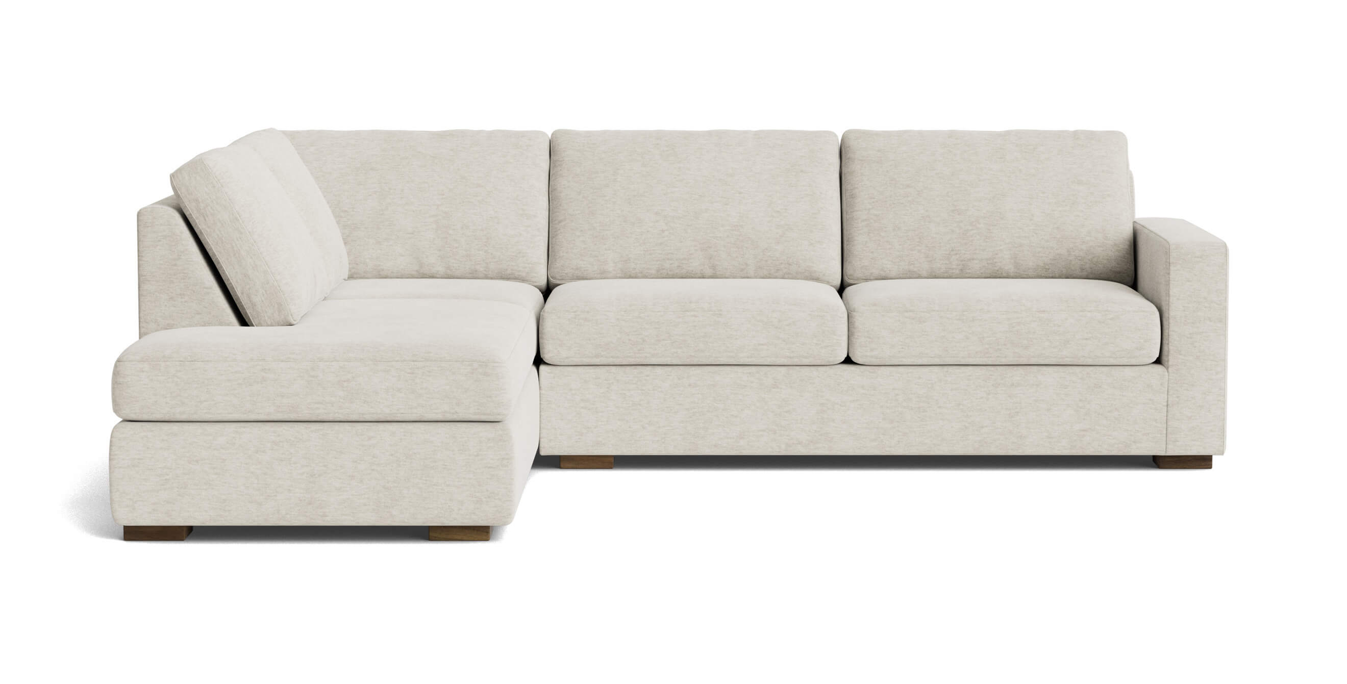 G: Rio Bumper Sleeper Sectional in Willow Chenille Linen fabric