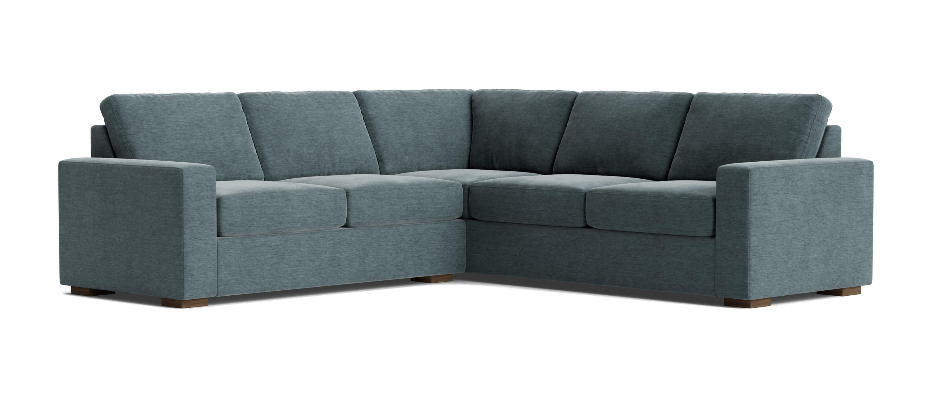 G: Rio Corner Sectional in Willow Chenille Slate fabric