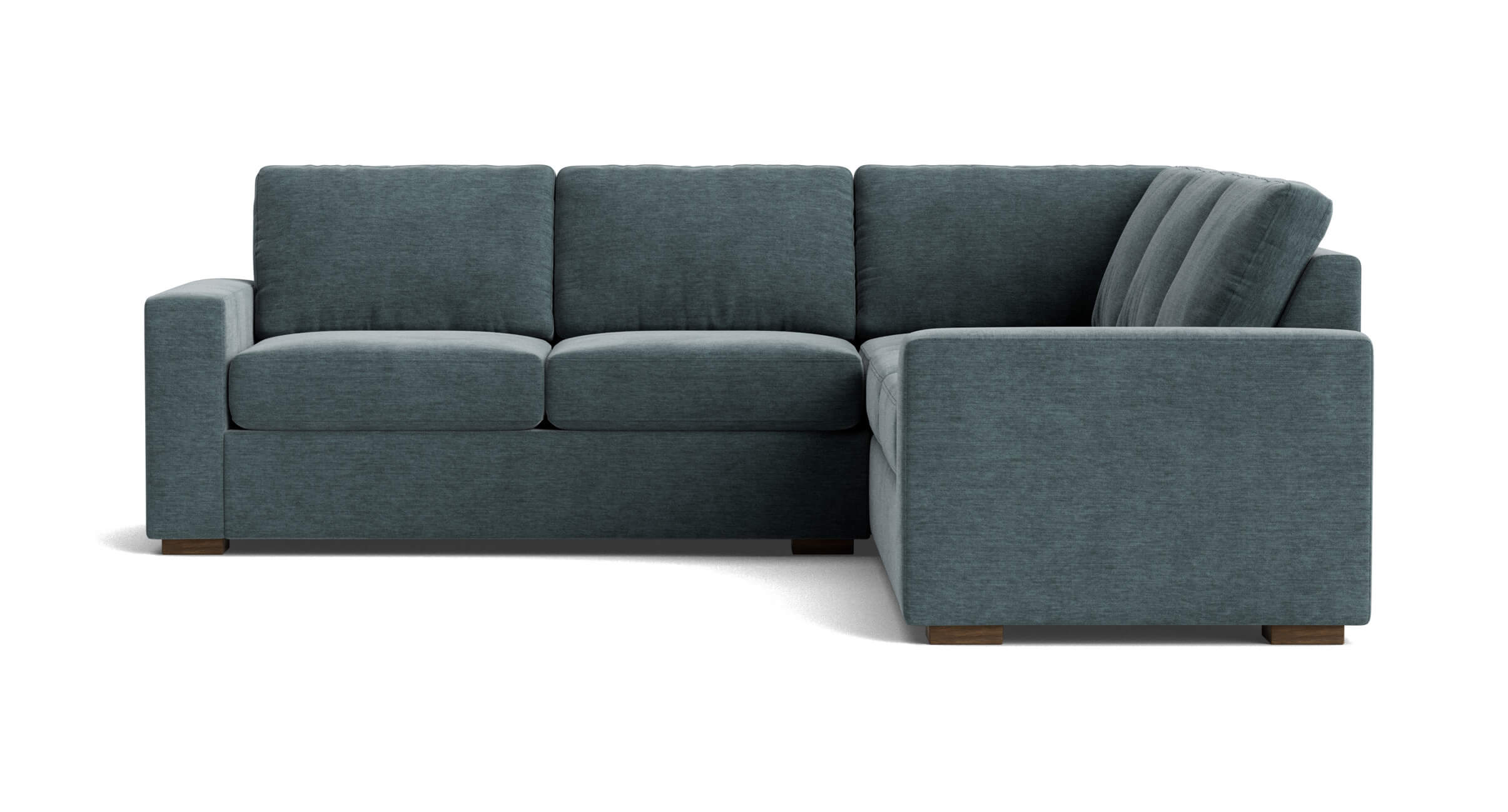 G: Rio Corner Sectional in Willow Chenille Slate fabric