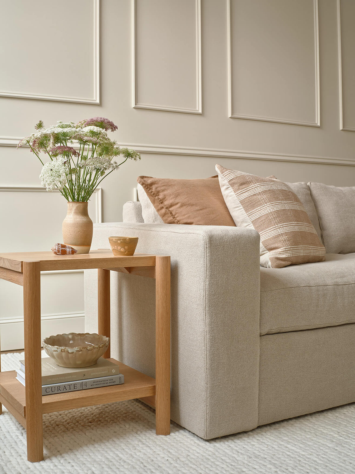 IRL: Rio Grand Modular Corner Sectional in Stonecrop Linen Flax fabric
