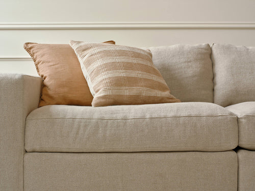 IRL: Rio Grand Modular Corner Sectional in Stonecrop Linen Flax fabric