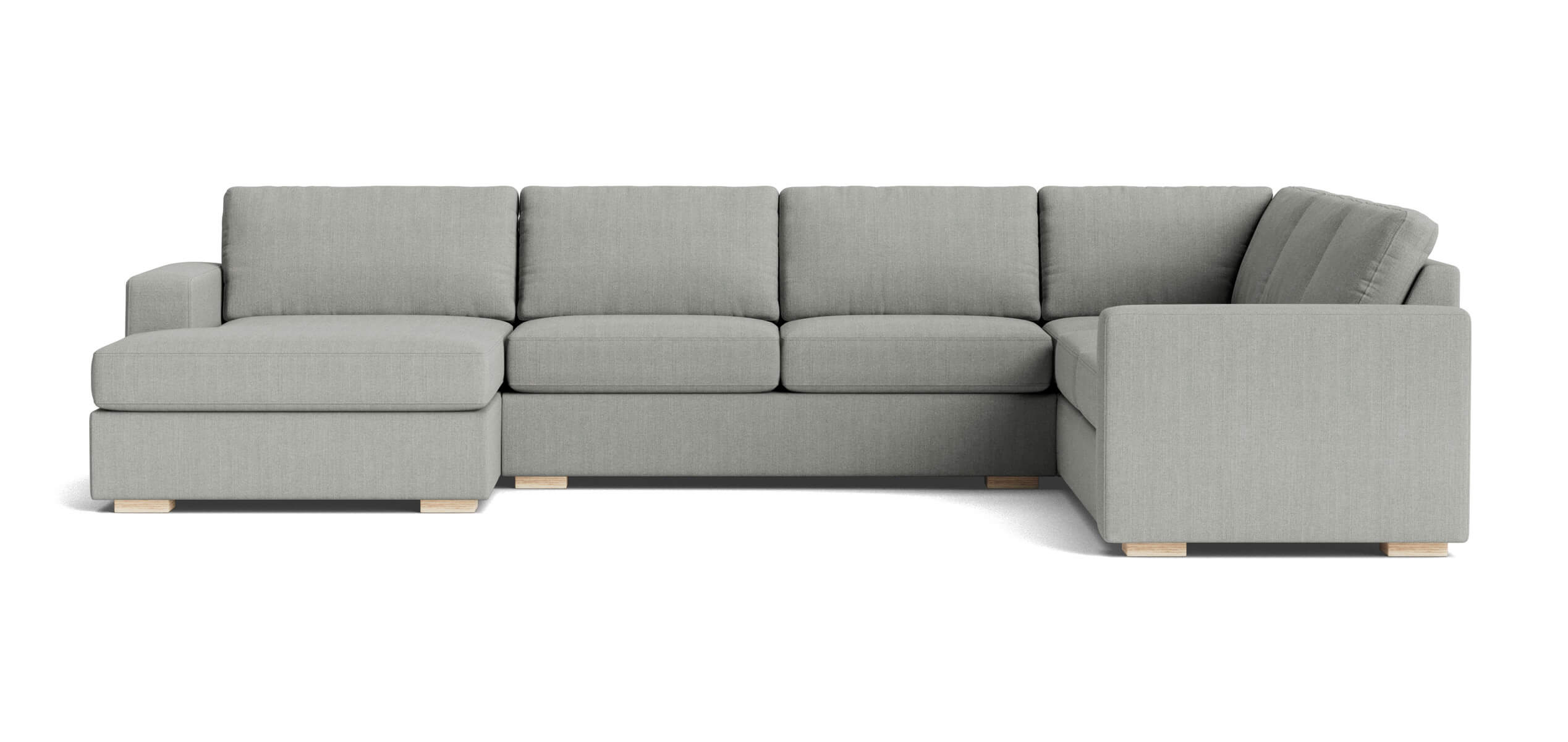 G: Rio Plush U Sectional in Juneberry Cobblestone fabric