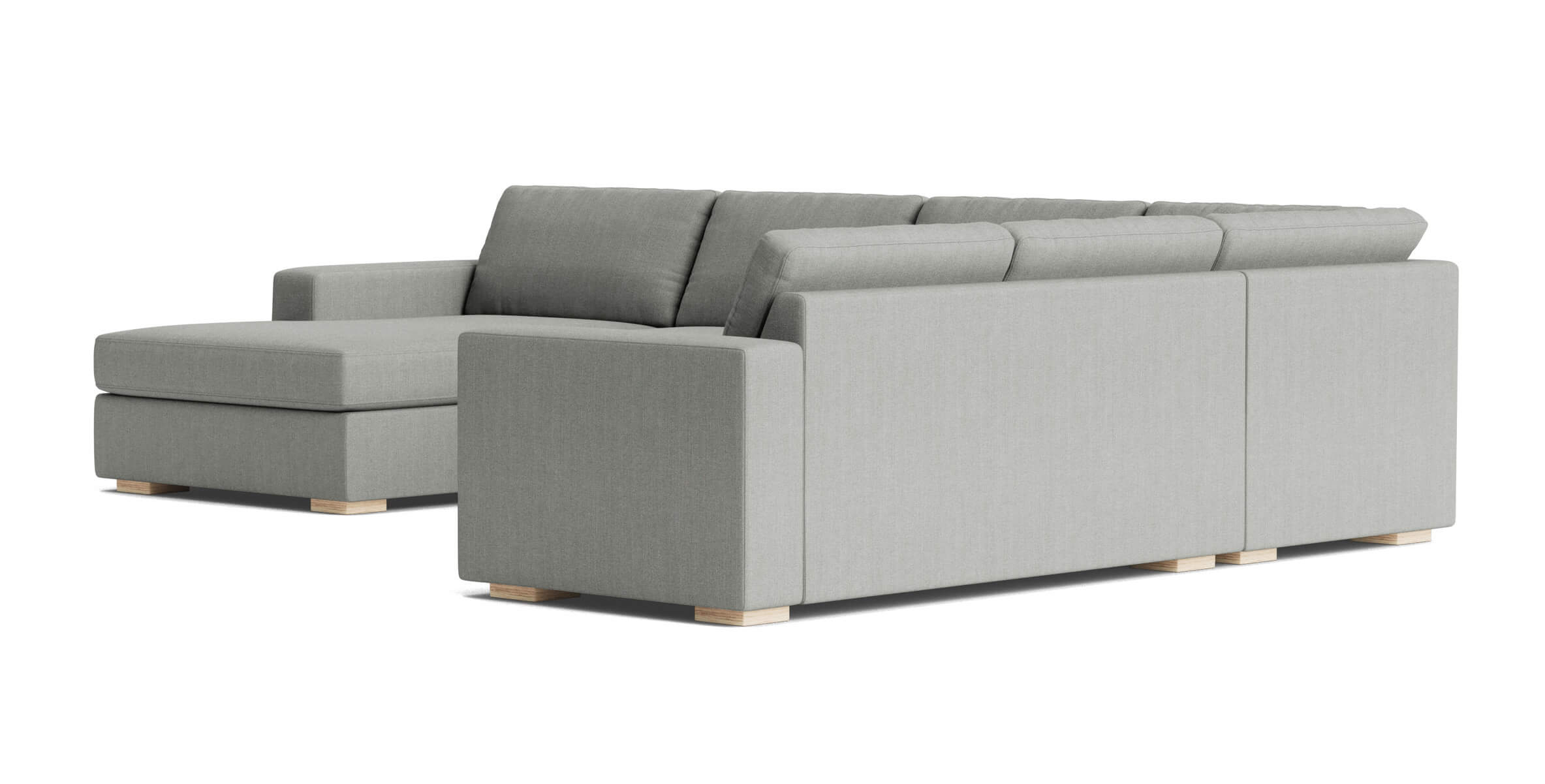 G: Rio Plush U Sectional in Juneberry Cobblestone fabric