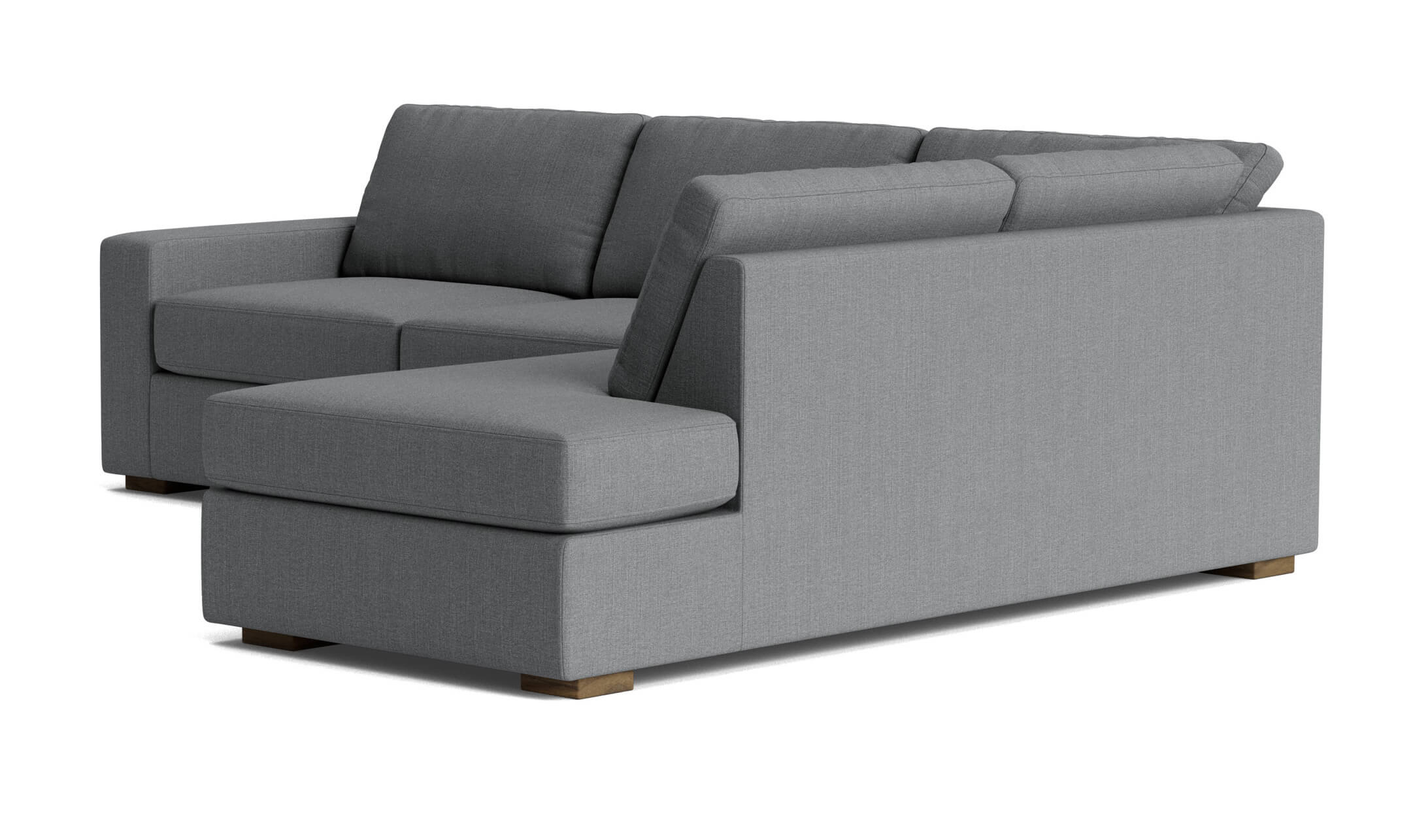 G: Rio Plush Bumper Right Sectional in Juneberry Peppercorn fabric