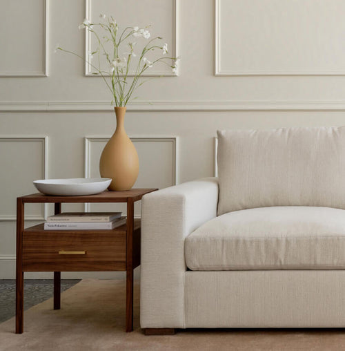 IRL: Rio Plush Chair in Juneberry Porridge fabric